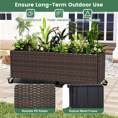 Raised Garden Bed, Patio Planter Box With Wheels And Liner Raised Garden Beds at Gallery Canada
