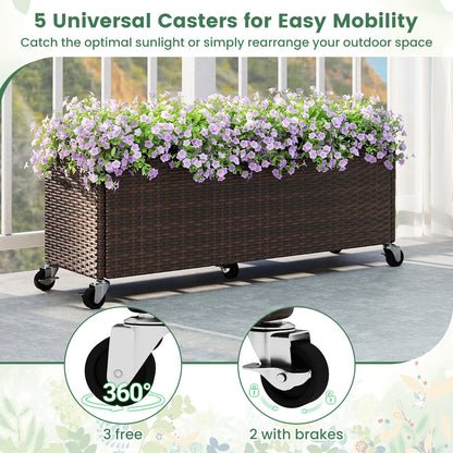 Raised Garden Bed, Patio Planter Box With Wheels And Liner Raised Garden Beds at Gallery Canada