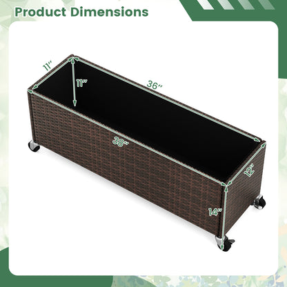 Raised Garden Bed, Patio Planter Box With Wheels And Liner Raised Garden Beds at Gallery Canada