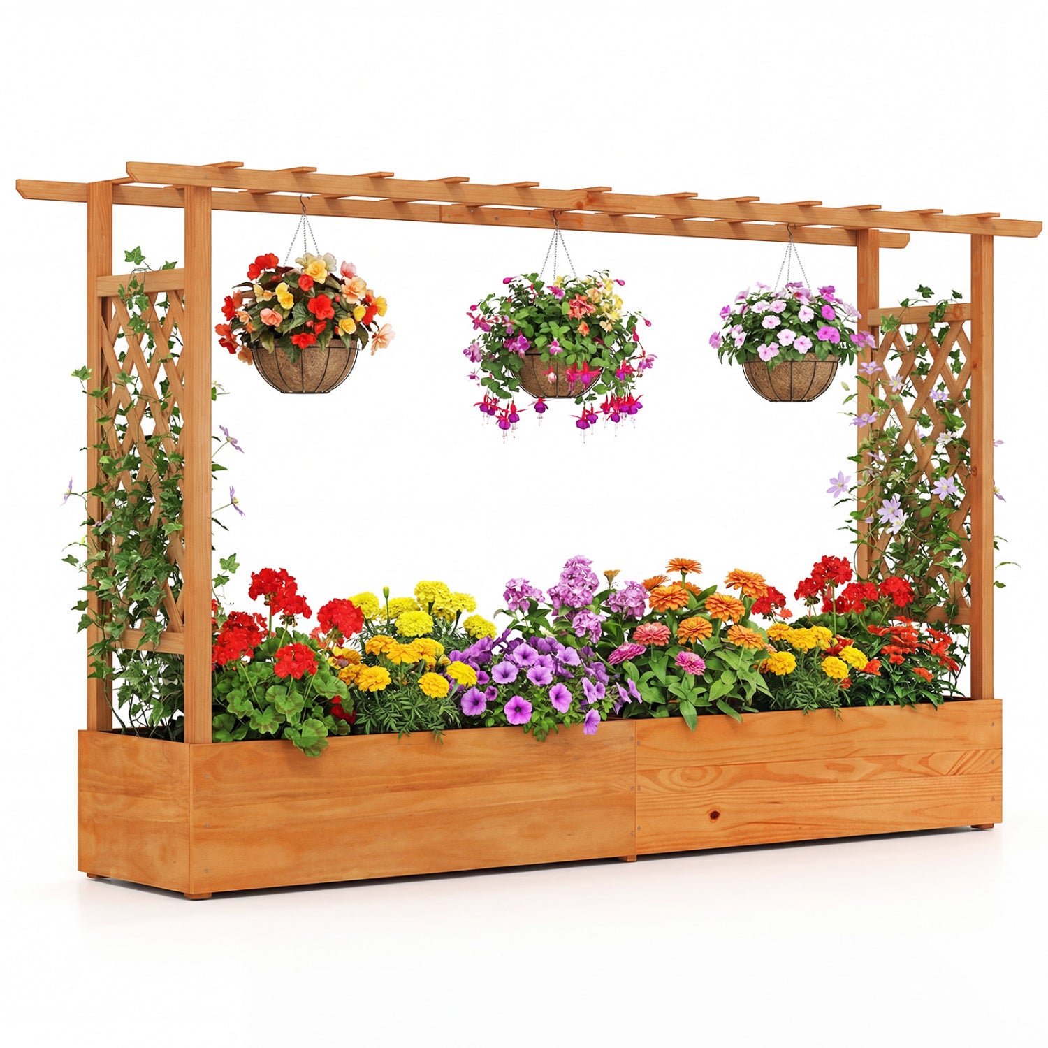 Raised Garden Bed With Side Trellis, Orange Raised Garden Beds Orange at Gallery Canada