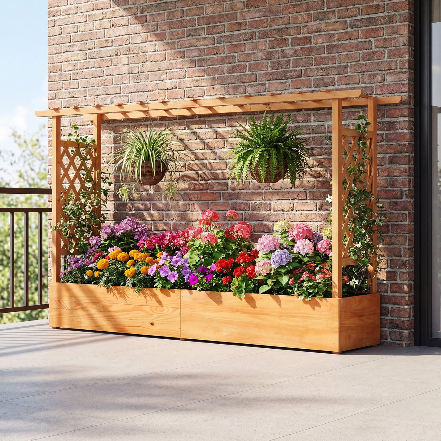 Raised Garden Bed With Side Trellis, Orange Raised Garden Beds at Gallery Canada