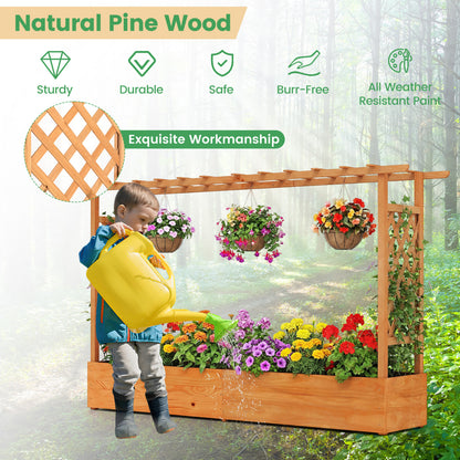 Raised Garden Bed With Side Trellis, Orange Raised Garden Beds at Gallery Canada