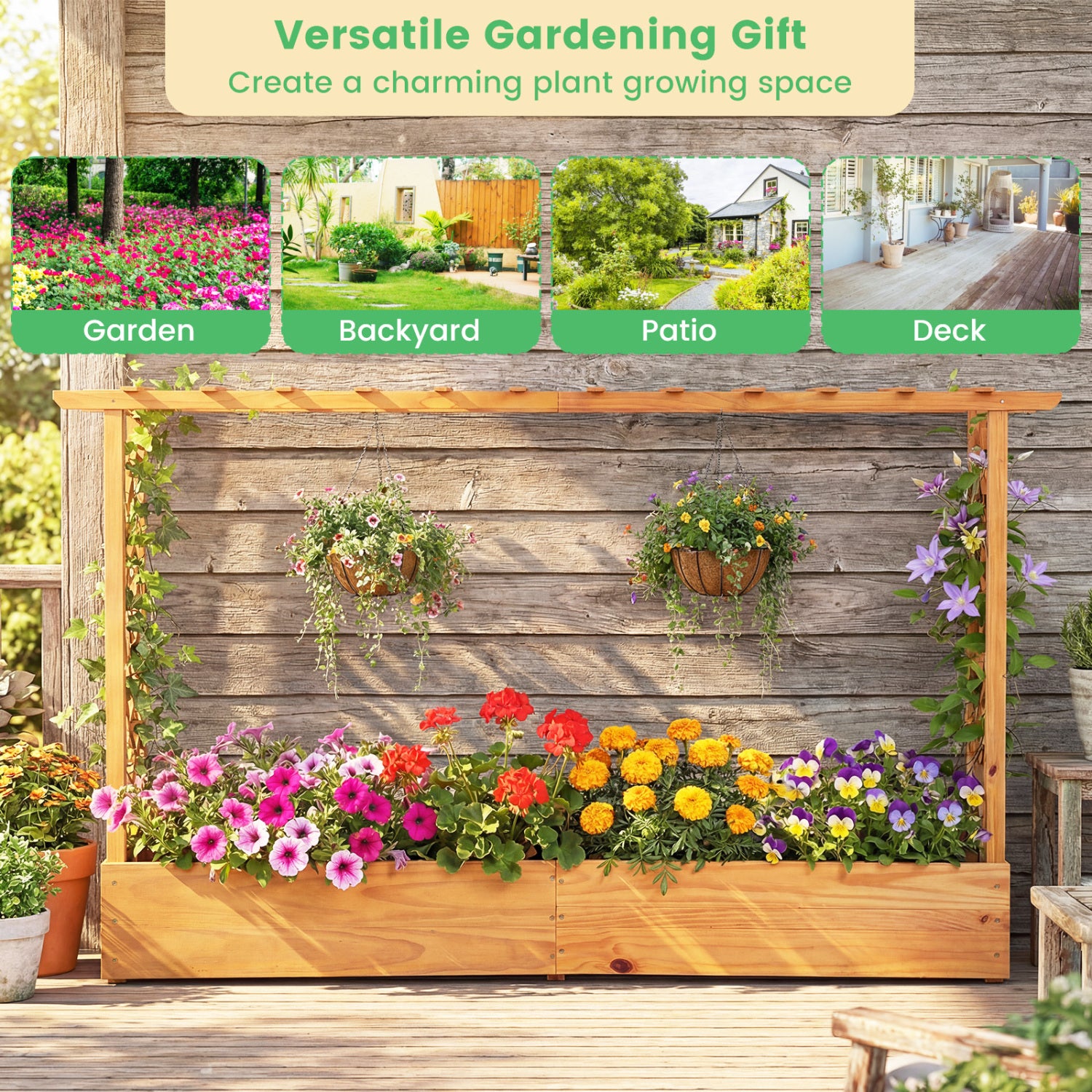 Raised Garden Bed With Side Trellis, Orange Raised Garden Beds at Gallery Canada