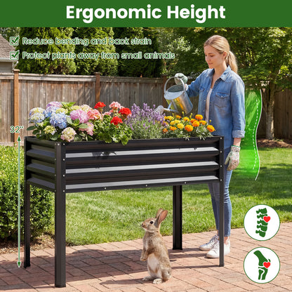 Large Raised Garden Bed Set, 2 Metal Elevated Planter Boxes, Black Raised Garden Beds at Gallery Canada