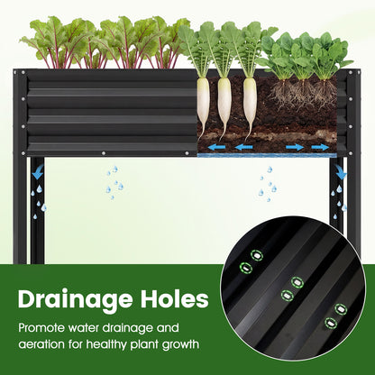 Large Raised Garden Bed Set, 2 Metal Elevated Planter Boxes, Black Raised Garden Beds at Gallery Canada