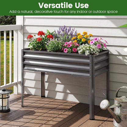 Large Elevated Planter Box Set, 2 Pack, Grey Raised Garden Beds at Gallery Canada