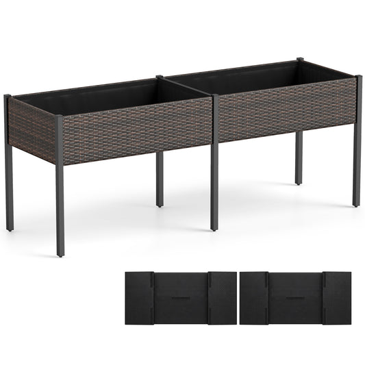 Raised Garden Bed With Legs, Removable Liner, Brown Raised Garden Beds Brown at Gallery Canada