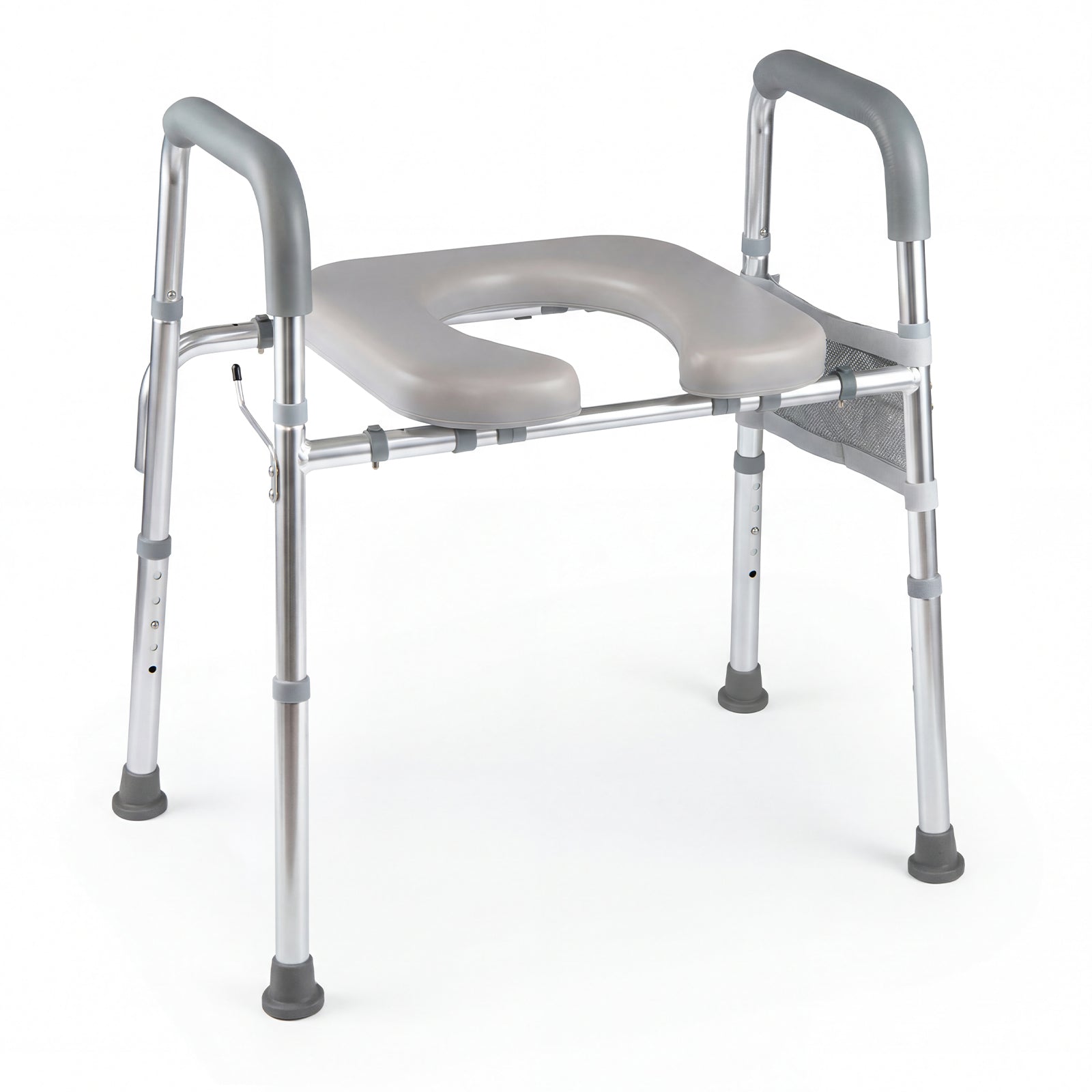 Raised Toilet Seat With Handles, Padded Arms, Silver Bath Safety at Gallery Canada