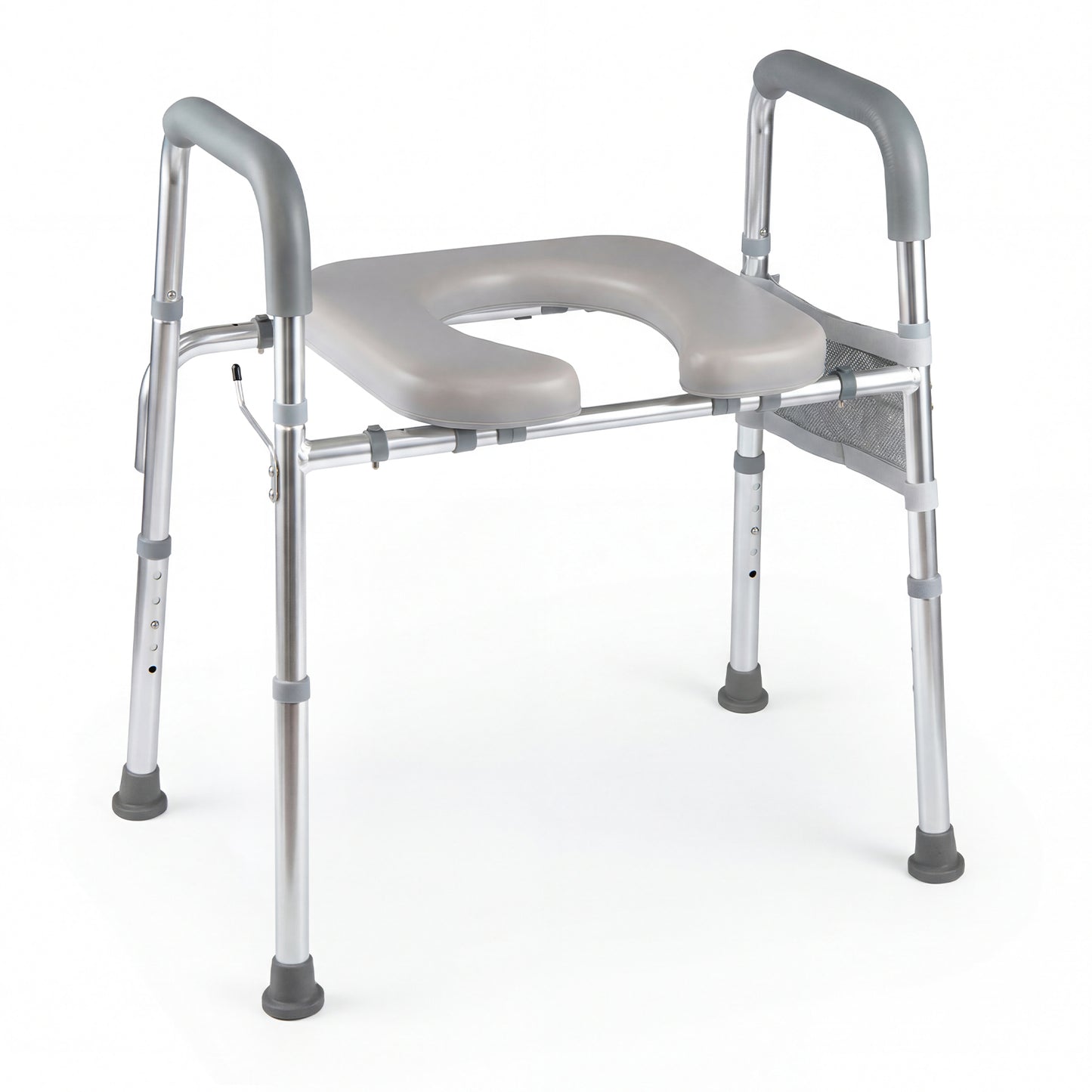 Raised Toilet Seat With Handles, Padded Arms, Silver Bath Safety at Gallery Canada