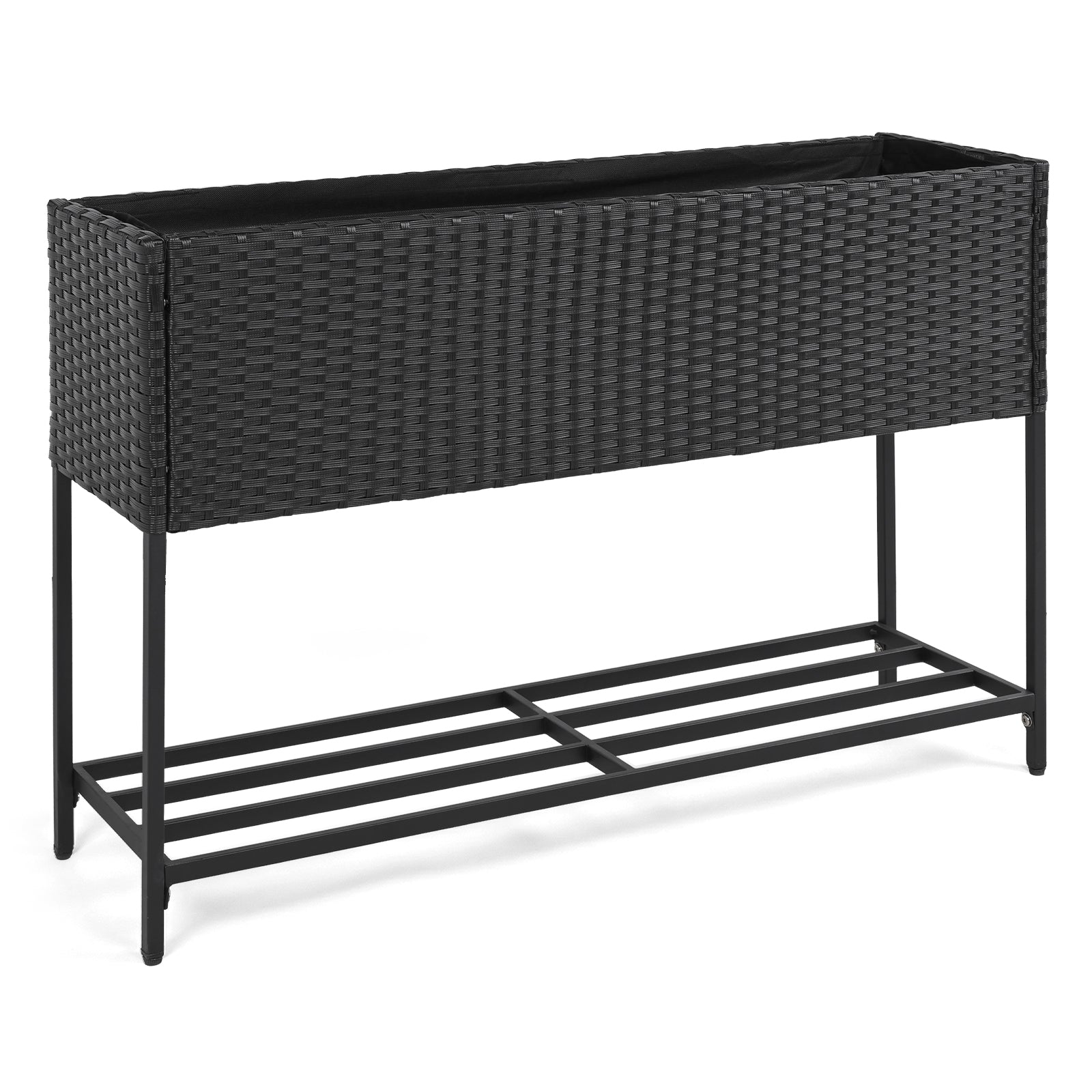 Raised Wicker Garden Bed With Storage Shelf, Removable Liner Raised Garden Beds at Gallery Canada