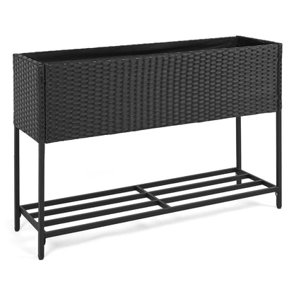 Raised Wicker Garden Bed With Storage Shelf, Removable Liner Raised Garden Beds at Gallery Canada