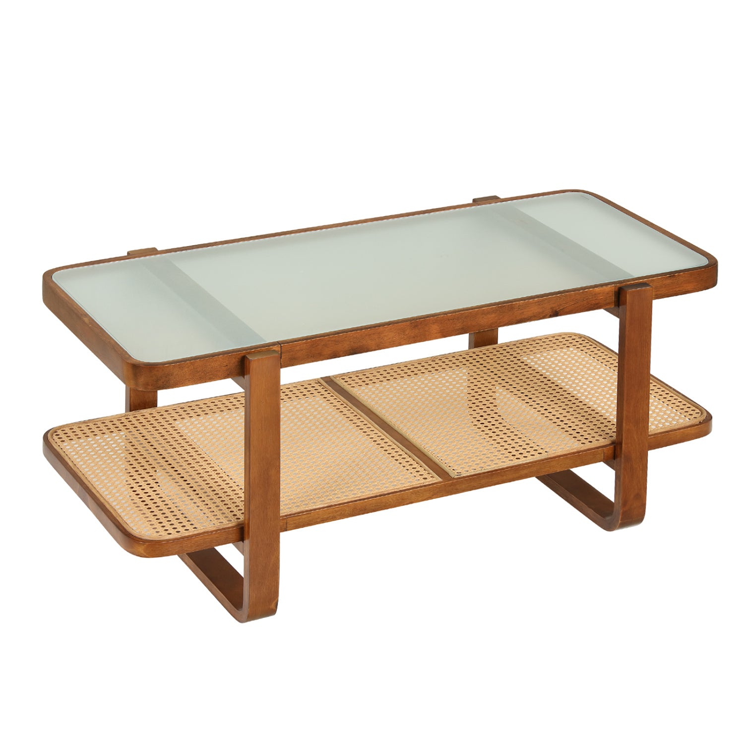 Rattan Coffee Table With Tempered Glass Top, Walnut Coffee Tables at Gallery Canada