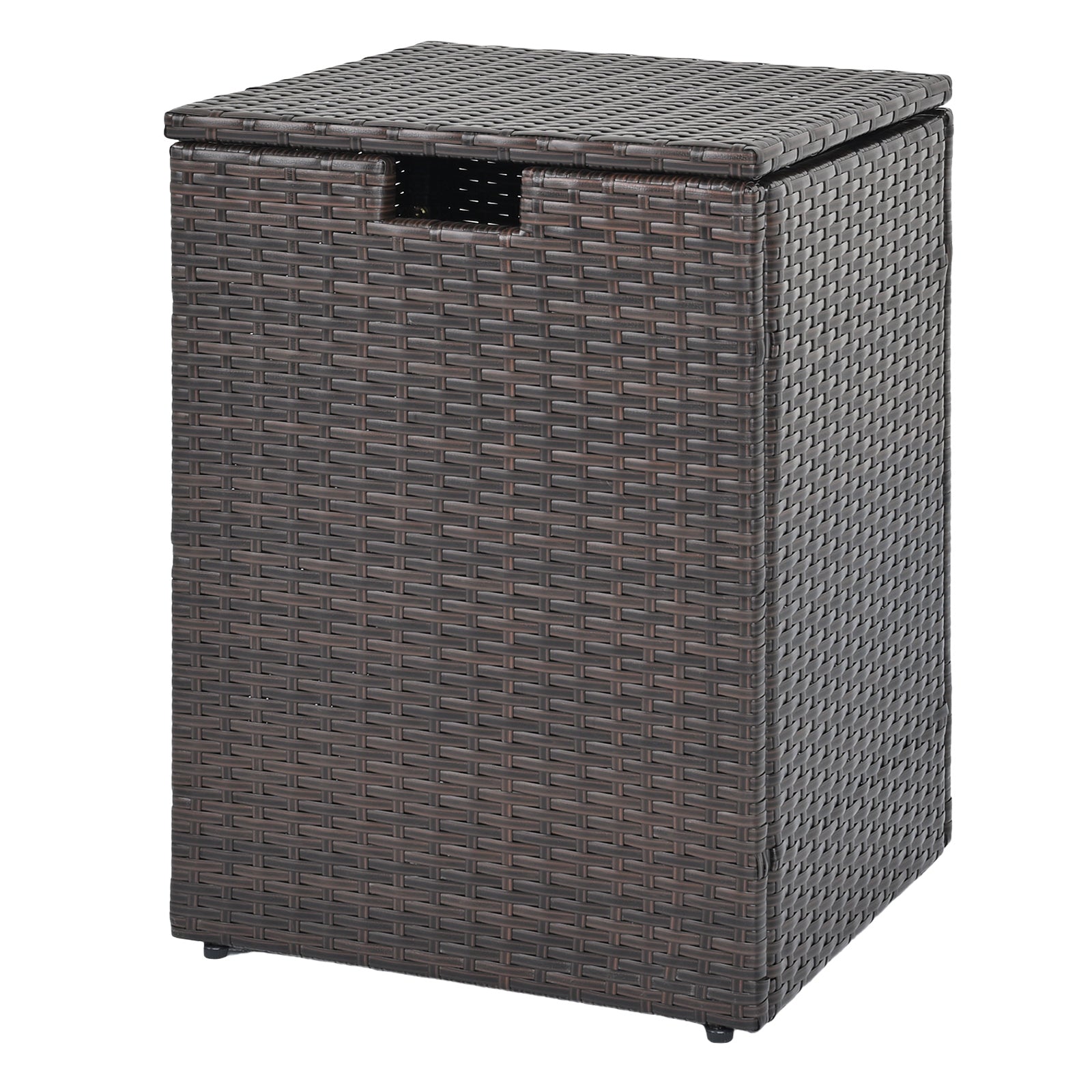 Rattan Propane Tank Cover, Patio Hideaway Side Table, Brown Fire Pit Tables Brown at Gallery Canada