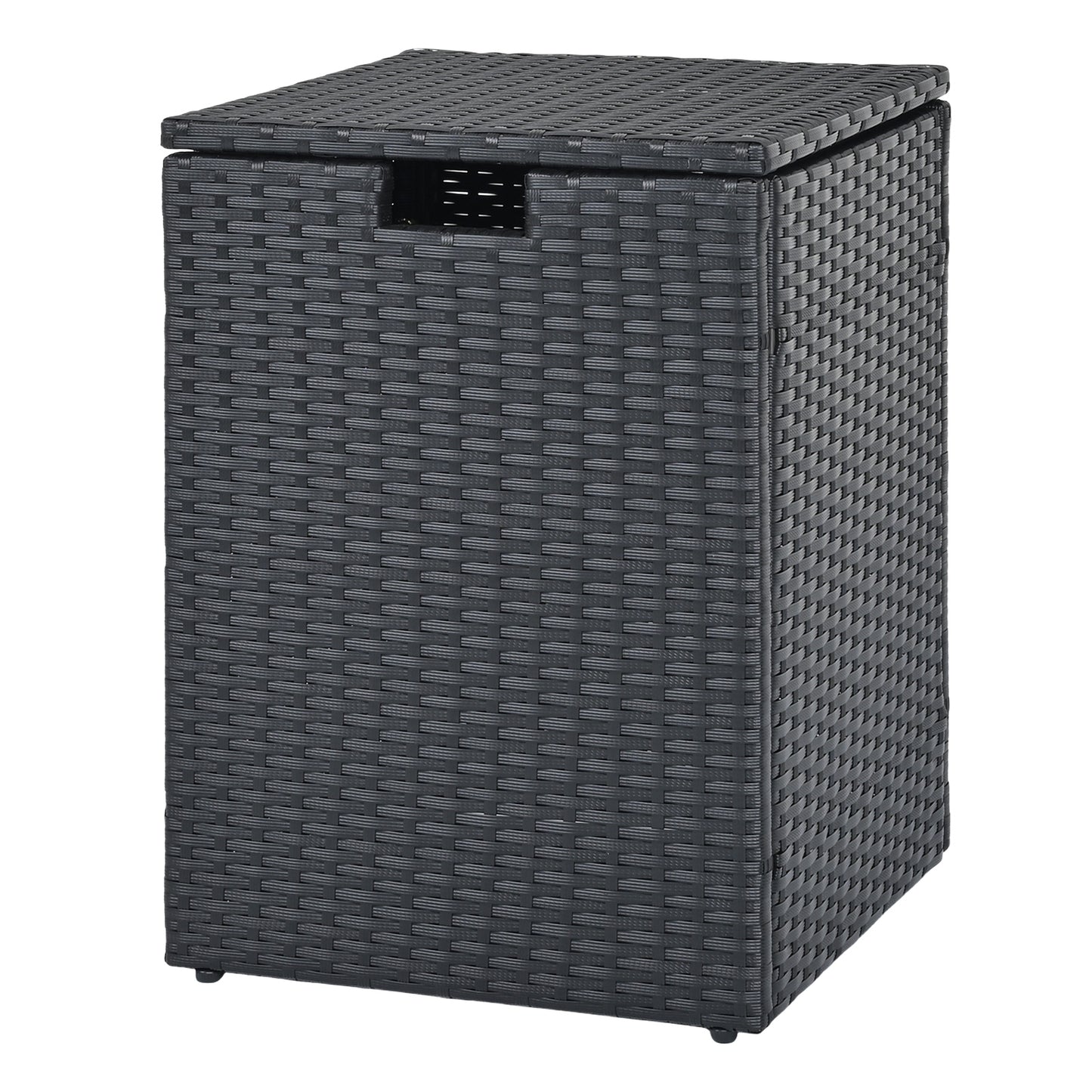 Rattan Propane Tank Cover, Patio Side Table, Black Fire Pit Tables Black at Gallery Canada