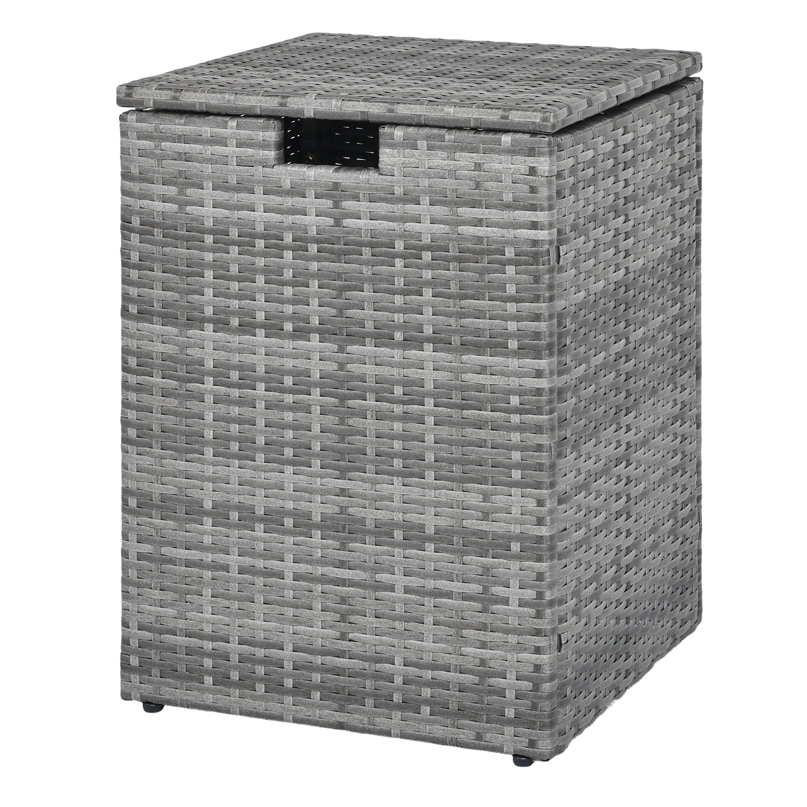 Rattan Propane Tank Cover, Patio Hideaway Tank Side Table, Gray Fire Pit Tables Gray at Gallery Canada