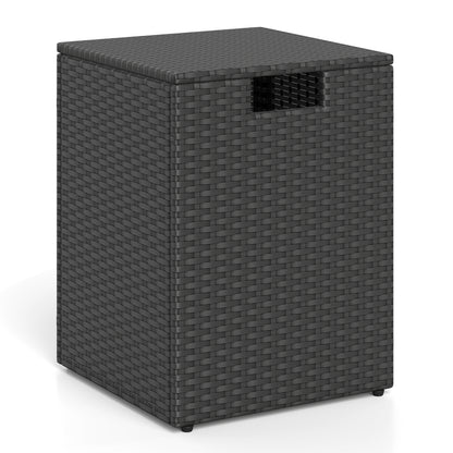 Rattan Propane Tank Cover, Patio Side Table, Black Fire Pit Tables at Gallery Canada