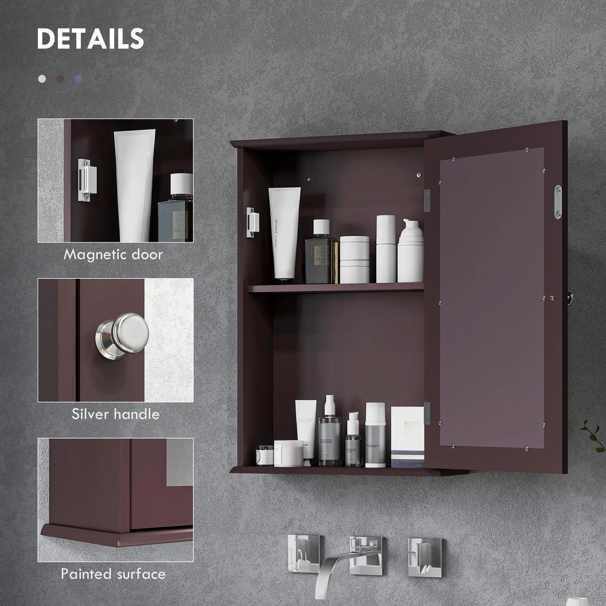 Bathroom Mirror Cabinet, Wall Mounted Medicine Cabinet, Dark Brown Mirror Medicine Cabinets at Gallery Canada