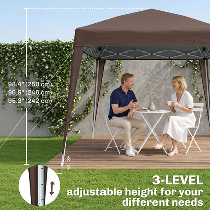 8' x 8' Pop Up Canopy, Outdoor Folding Tent, Portable Party Tent Pop Up Canopies at Gallery Canada