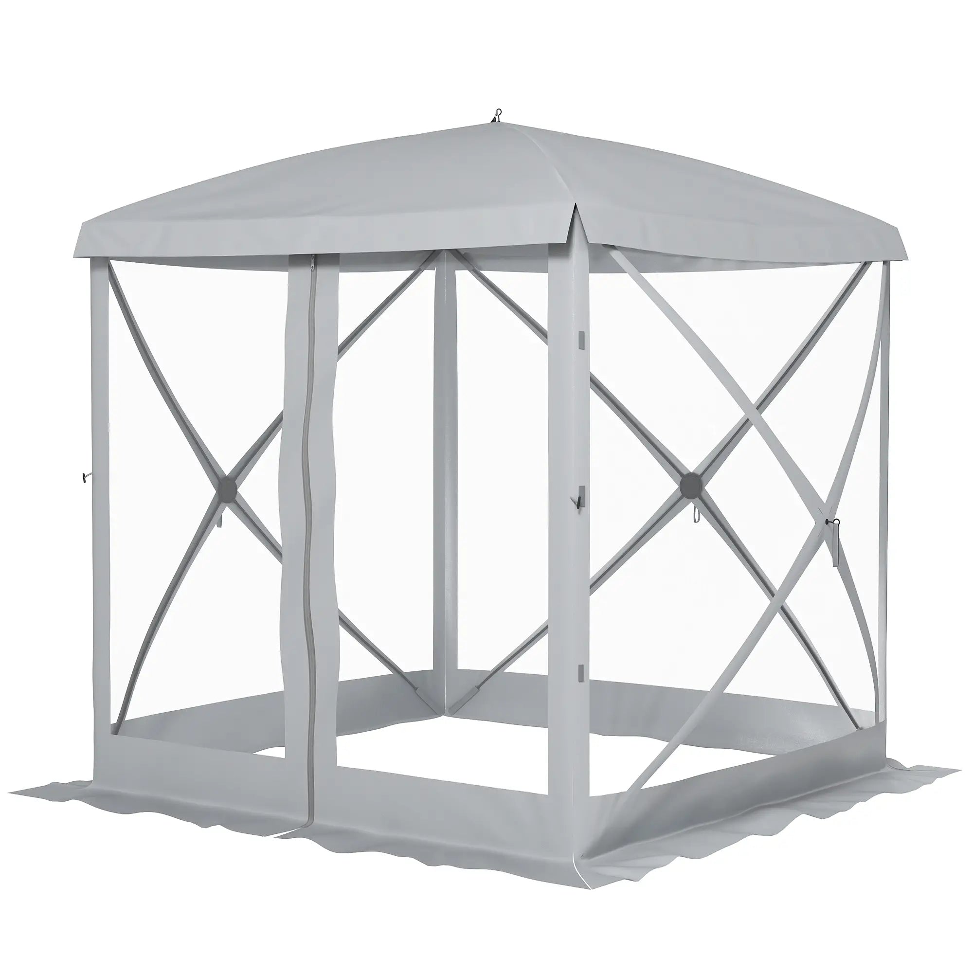 Pop-Up Tent, Foldable, Zippered Door, Ground Stakes, Fits 3-4, Light Grey Pop Up Canopies Light Grey at Gallery Canada