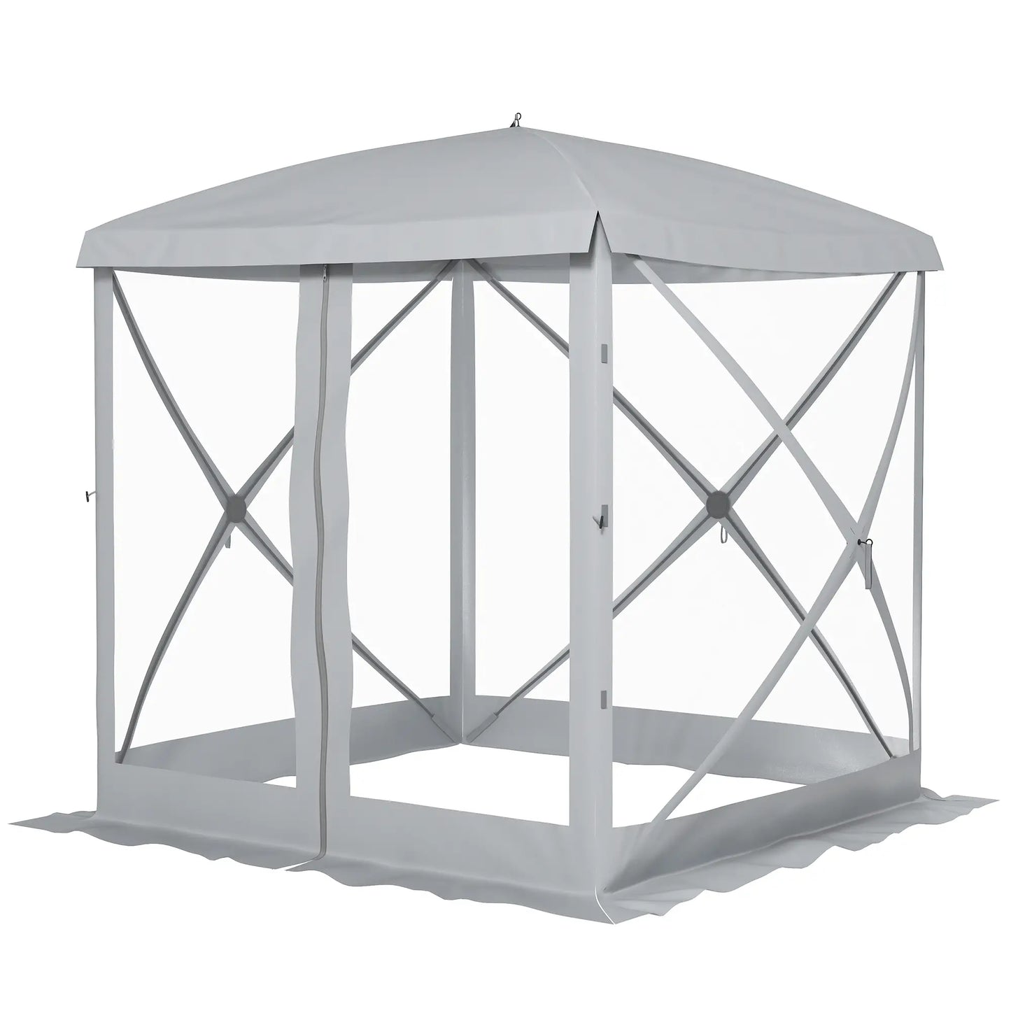 Pop-Up Tent, Foldable, Zippered Door, Ground Stakes, Fits 3-4, Light Grey Pop Up Canopies Light Grey at Gallery Canada