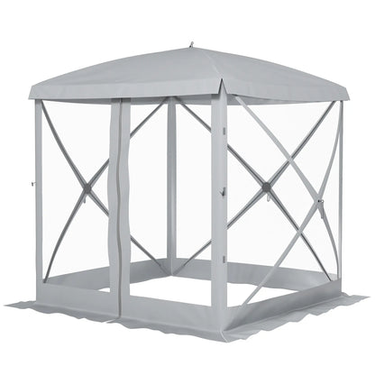 Pop-Up Tent, Foldable, Zippered Door, Ground Stakes, Fits 3-4, Light Grey Pop Up Canopies Light Grey at Gallery Canada