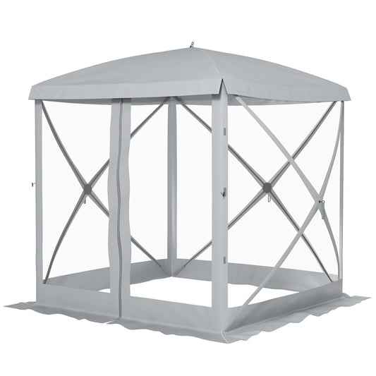 Pop-Up Tent, Foldable, Zippered Door, Ground Stakes, Fits 3-4, Light Grey Pop Up Canopies Light Grey at Gallery Canada