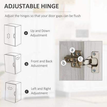 Kitchen Storage Cabinet, 2 Door Pantry with Adjustable Shelves, Distressed White, White Storage Cabinets at Gallery Canada