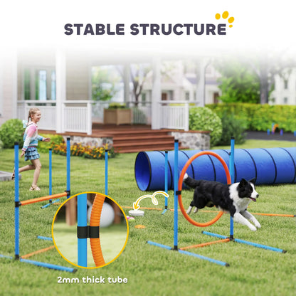 Dog Agility Training Equipment, 8PCS Obstacle Course Starter Kit Dog Agility Training Equipment at Gallery Canada