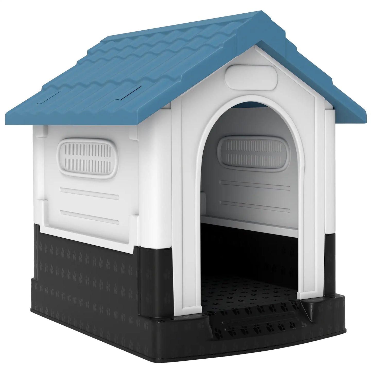 Outside Dog Kennel House, Miniature Dogs, 64.5 x 57 x 66cm, Blue