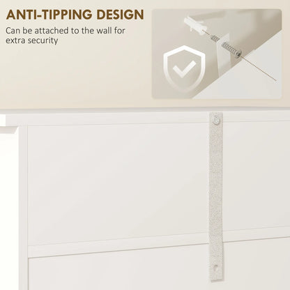 Freestanding Bathroom Cabinet, 2 Door, 2 Drawers, Adjustable Shelf, White Bathroom Cabinets at Gallery Canada