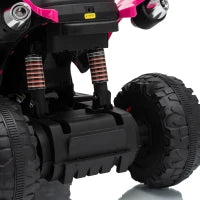 VTT pour enfants 12V, suspension arrière, 2,2 MPH, roues lumineuses, rouge