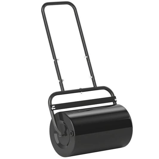 Heavy Duty Lawn Roller, 20" Push Tow Sod Roller, Grass Flattener, Black Lawn Rollers Black at Gallery Canada