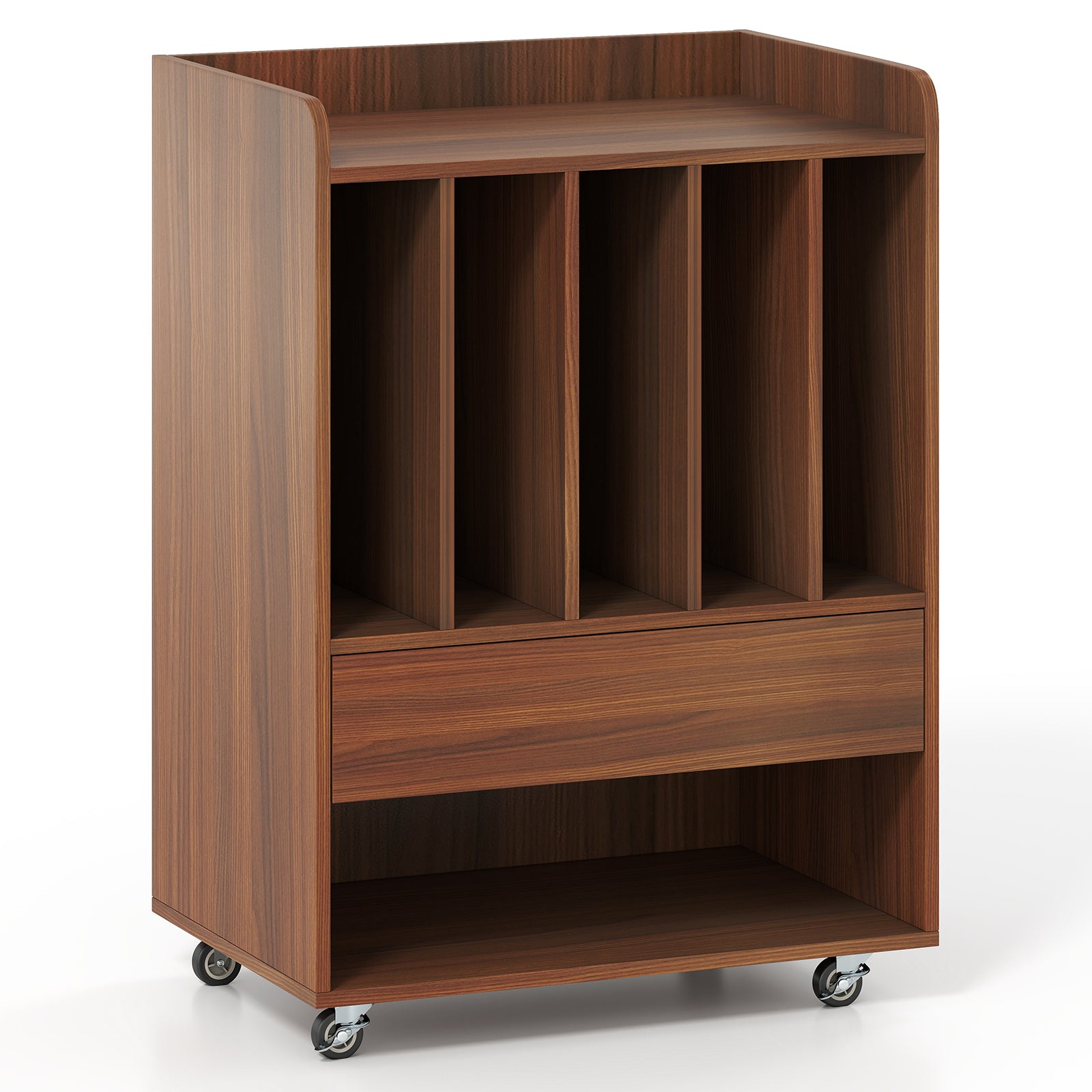 Record Player Stand With Drawer, Record Holder, Walnut Cabinets & Chests at Gallery Canada