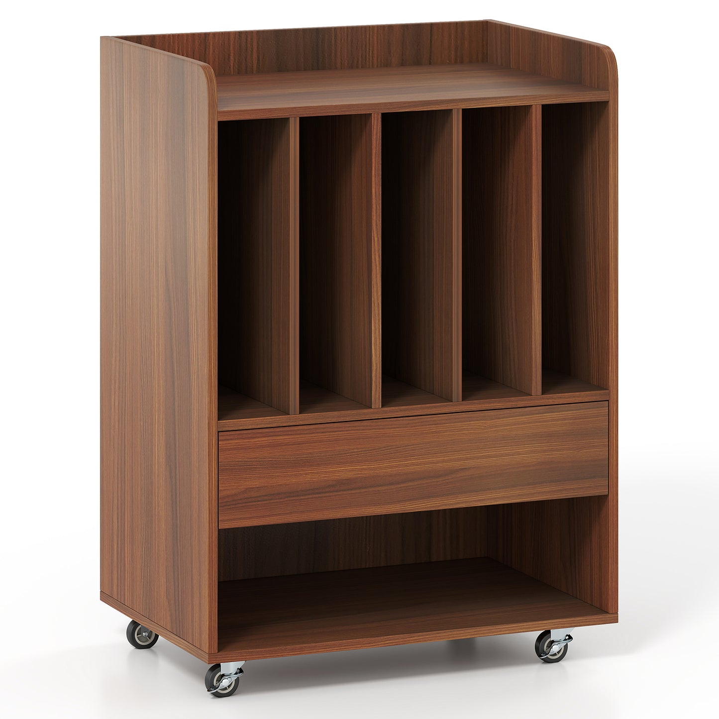 Record Player Stand With Drawer, Record Holder, Walnut Cabinets & Chests at Gallery Canada