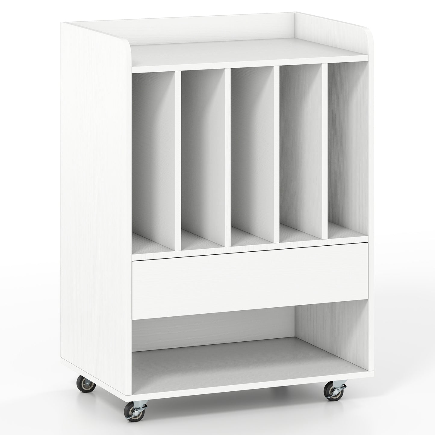 Record Player Stand Turntable Stand with Drawer and Record Holder, White Cabinets & Chests at Gallery Canada