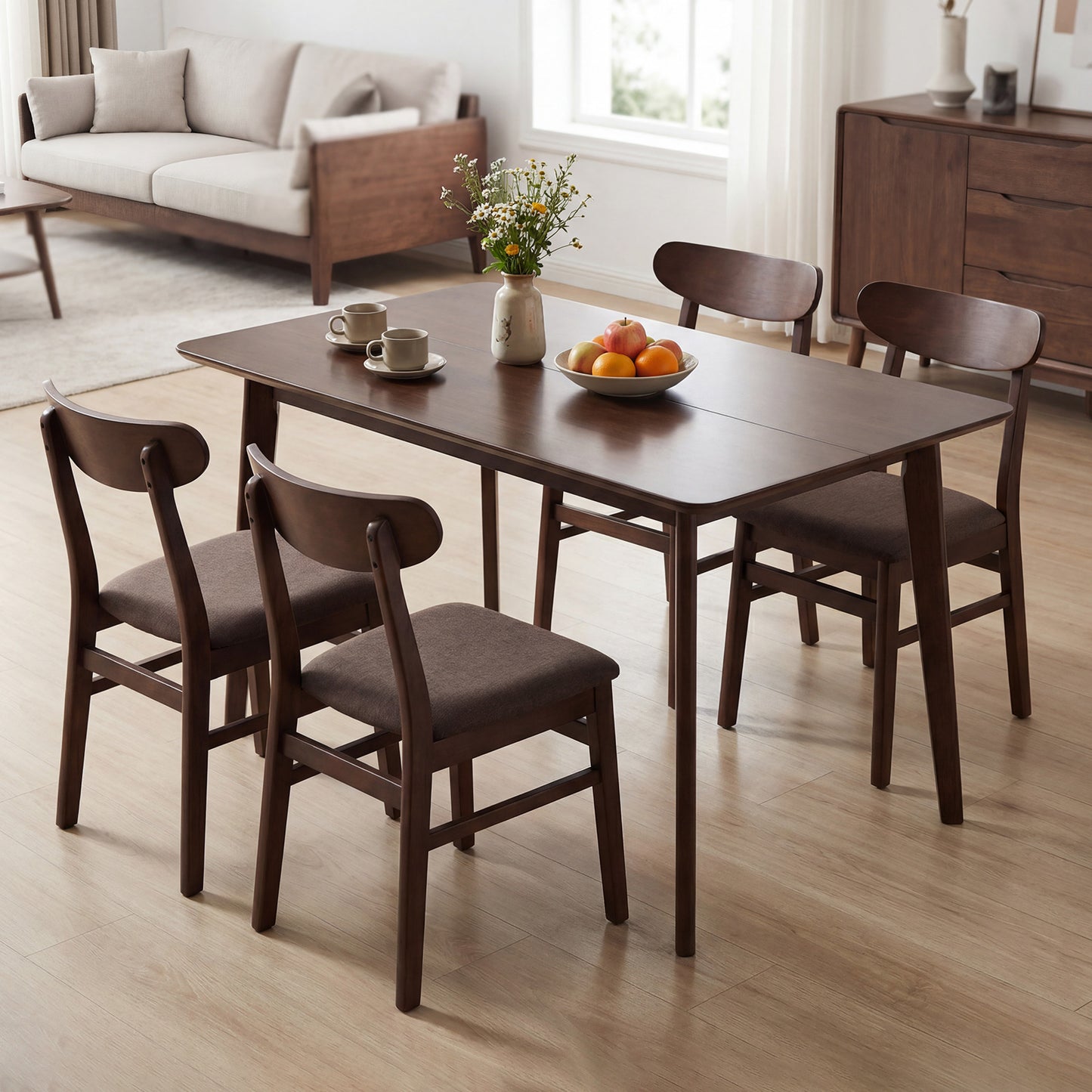 Rectangle Dining Table, 47", Seats 4-6, Walnut Dining Tables at Gallery Canada