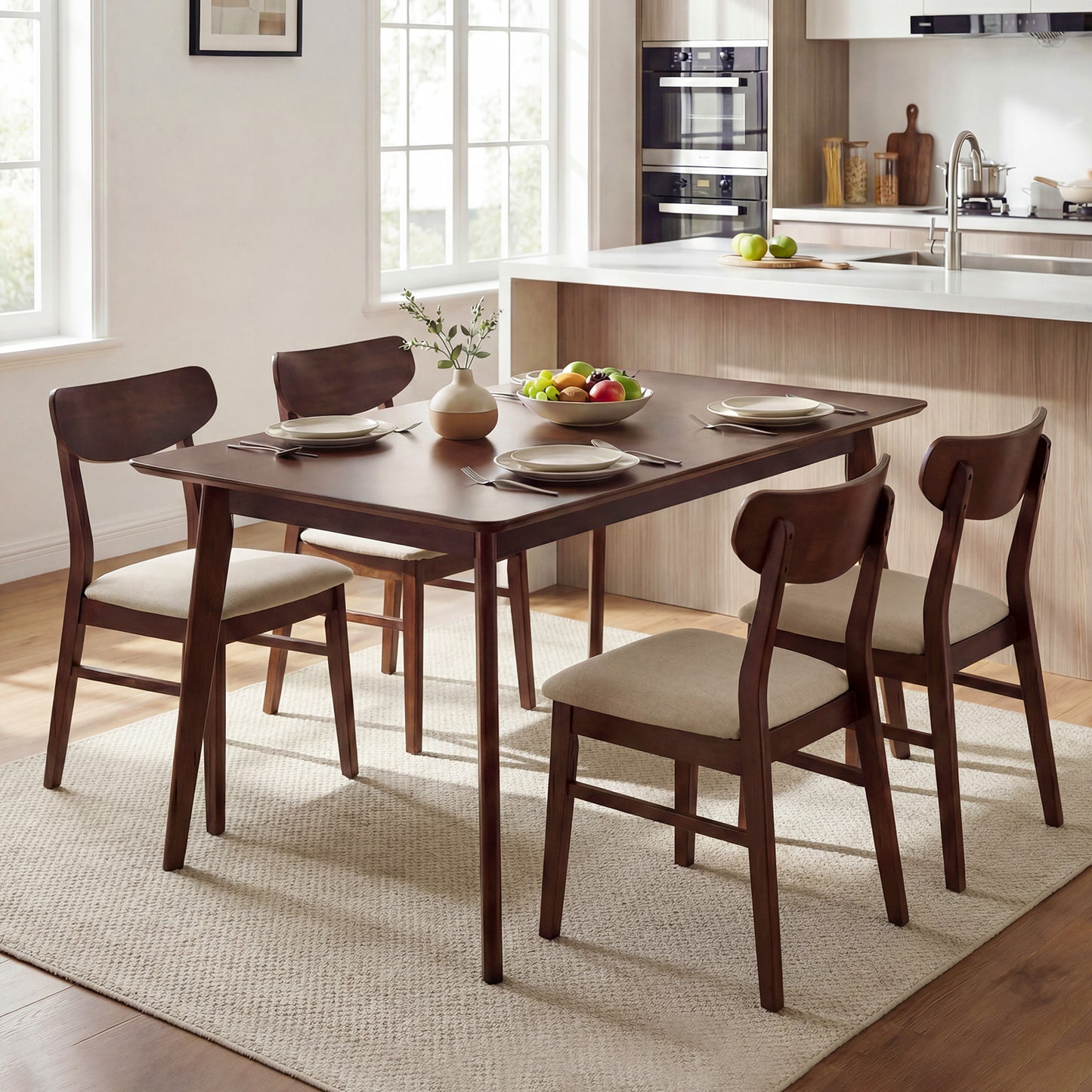 Rectangle Dining Table, 47", Seats 4-6, Walnut Dining Tables at Gallery Canada
