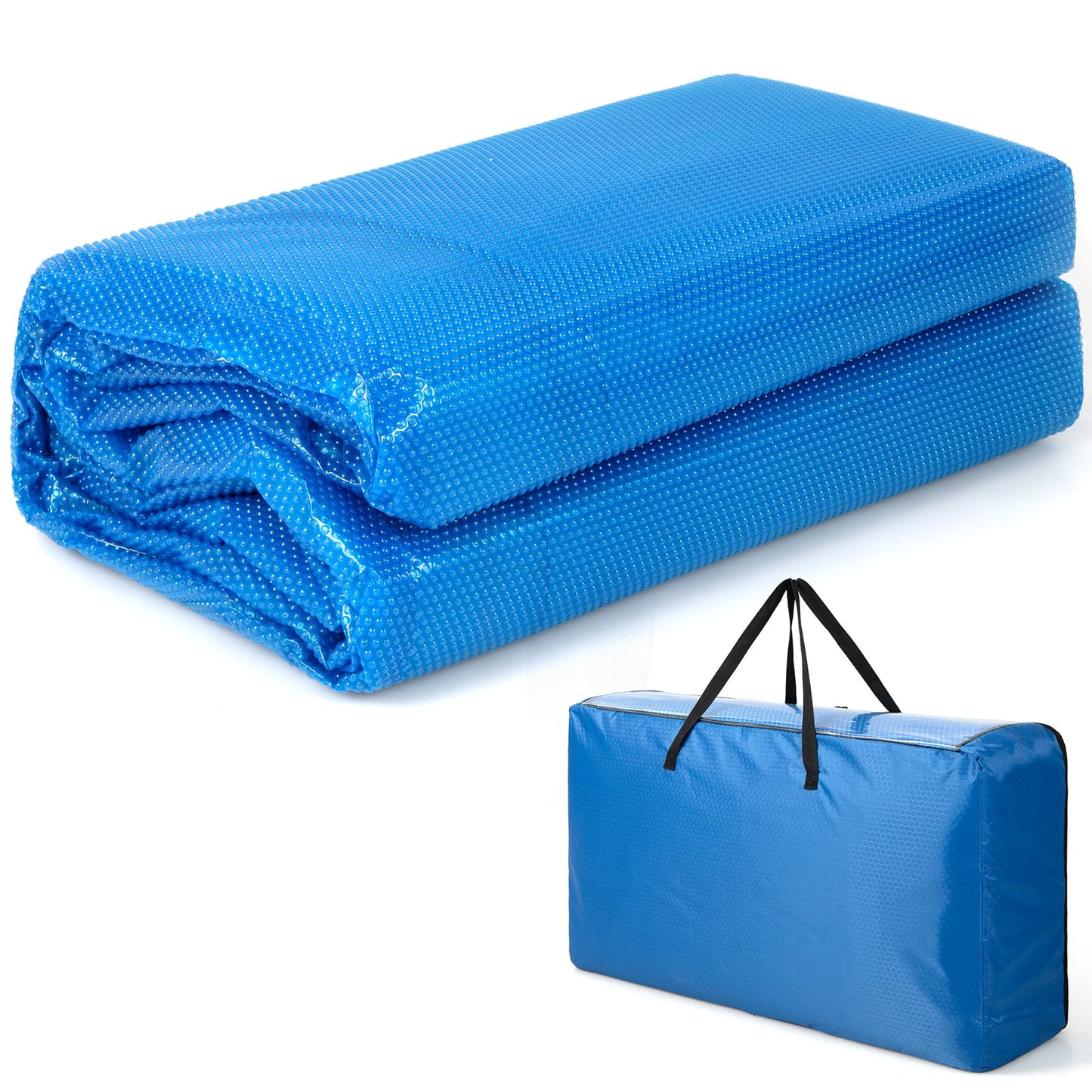 Rectangle Swimming Pool Cover 12-MIL Heat Retaining Pool Solar Blanket with Carrying Bag-36FT x 18FT, Blue Swimming Pools Blue at Gallery Canada