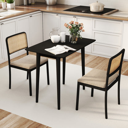 Rectangular Wooden Dining Table, 34 Inch, Farmhouse Kitchen Table, Black Dining Tables at Gallery Canada