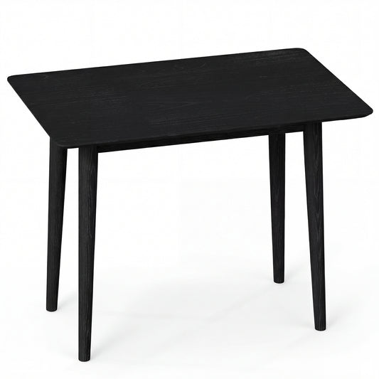 Rectangular Wooden Dining Table, 34 Inch, Farmhouse Kitchen Table, Black Dining Tables Black at Gallery Canada