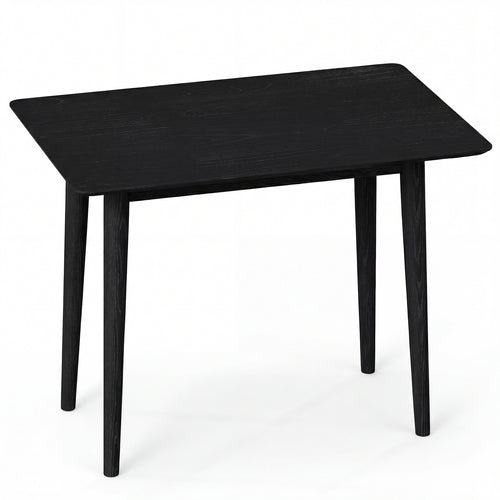 Rectangular Wooden Dining Table, 34 Inch, Farmhouse Kitchen Table, Black