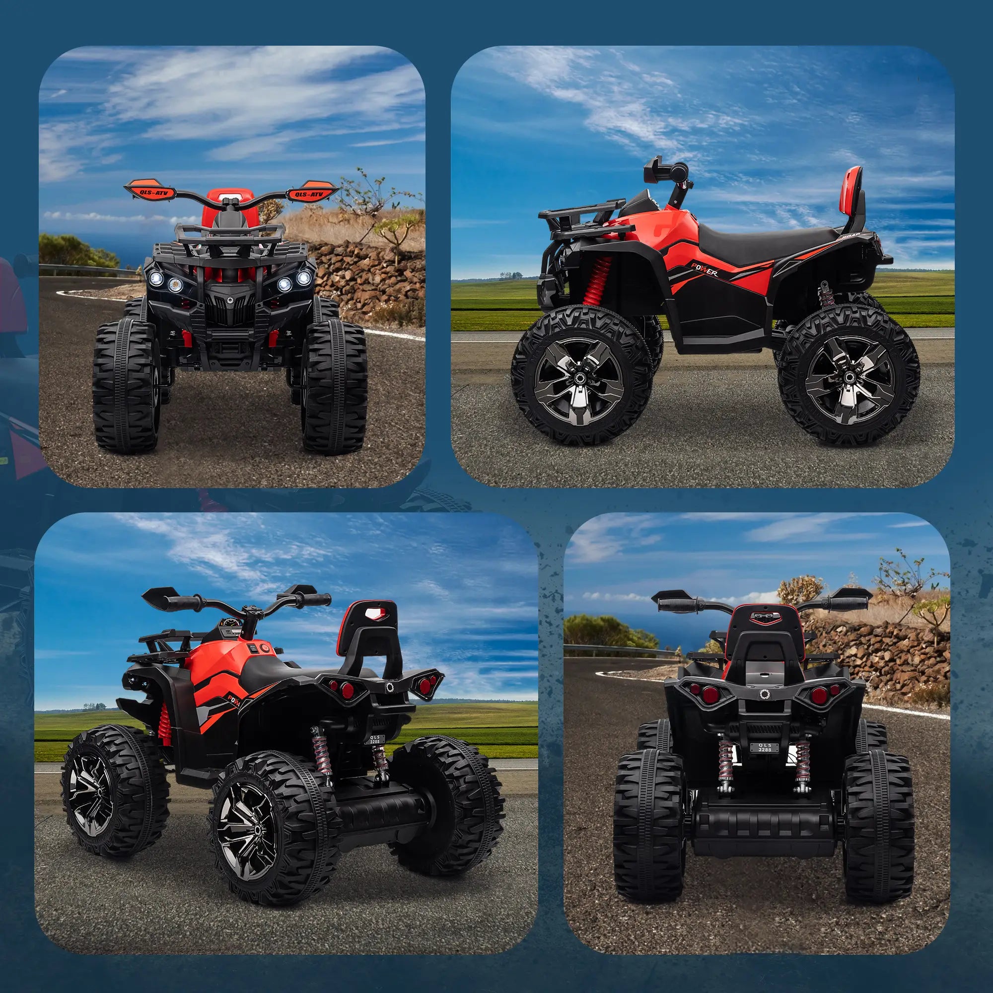 Kids Ride-On Car, 12V 10AH ATV, Battery Powered, 1.8-5 mph, Red Electric Toy Cars at Gallery Canada