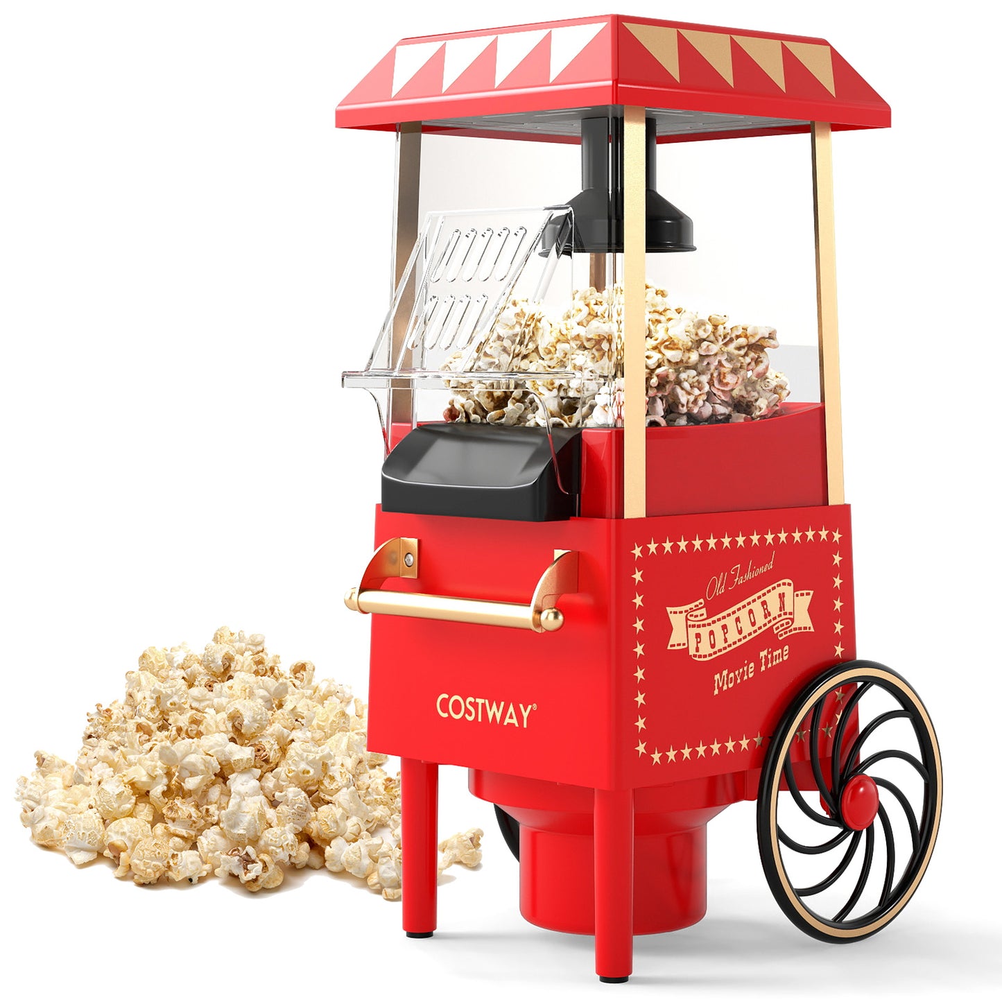 Retro Hot Air Popcorn Maker 1200W, Red Small Appliances at Gallery Canada