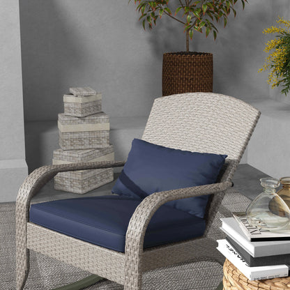 Adirondack Chair, Outdoor Wicker Rocking Chair, Dark Blue Patio Chairs at Gallery Canada