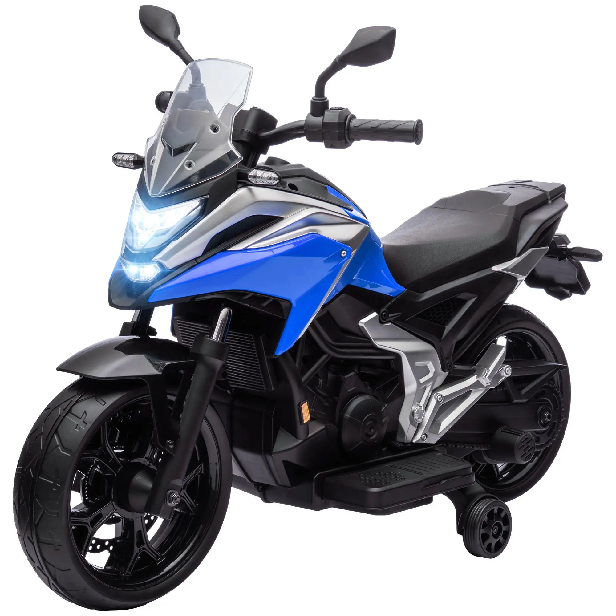 12V Ride on Motorbike for Kids, for 3-6 Years, Blue Electric Motorcycles Blue at Gallery Canada