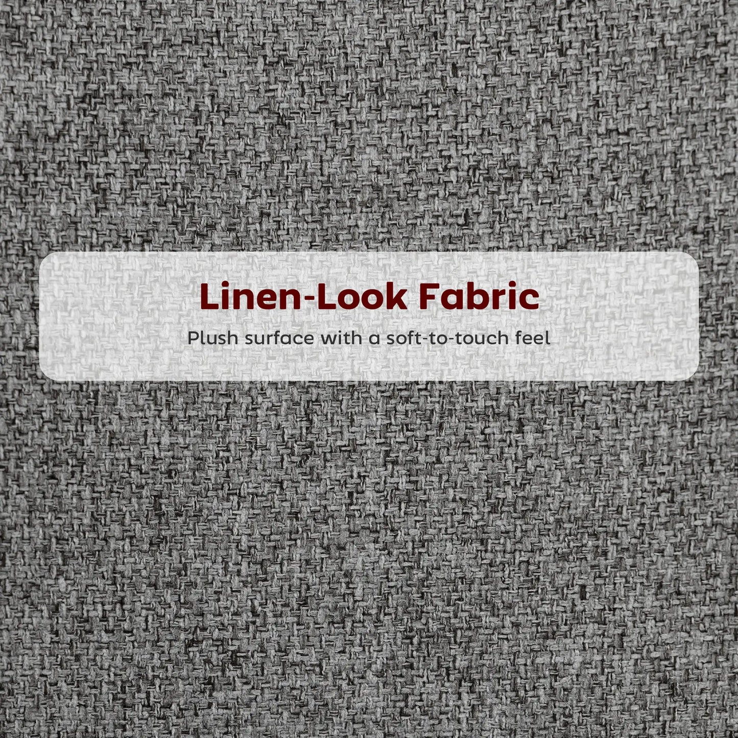 Set of 2 Counter Height Barstools, Upholstered Linen with Backrest, Dark Grey Bar Stools at Gallery Canada