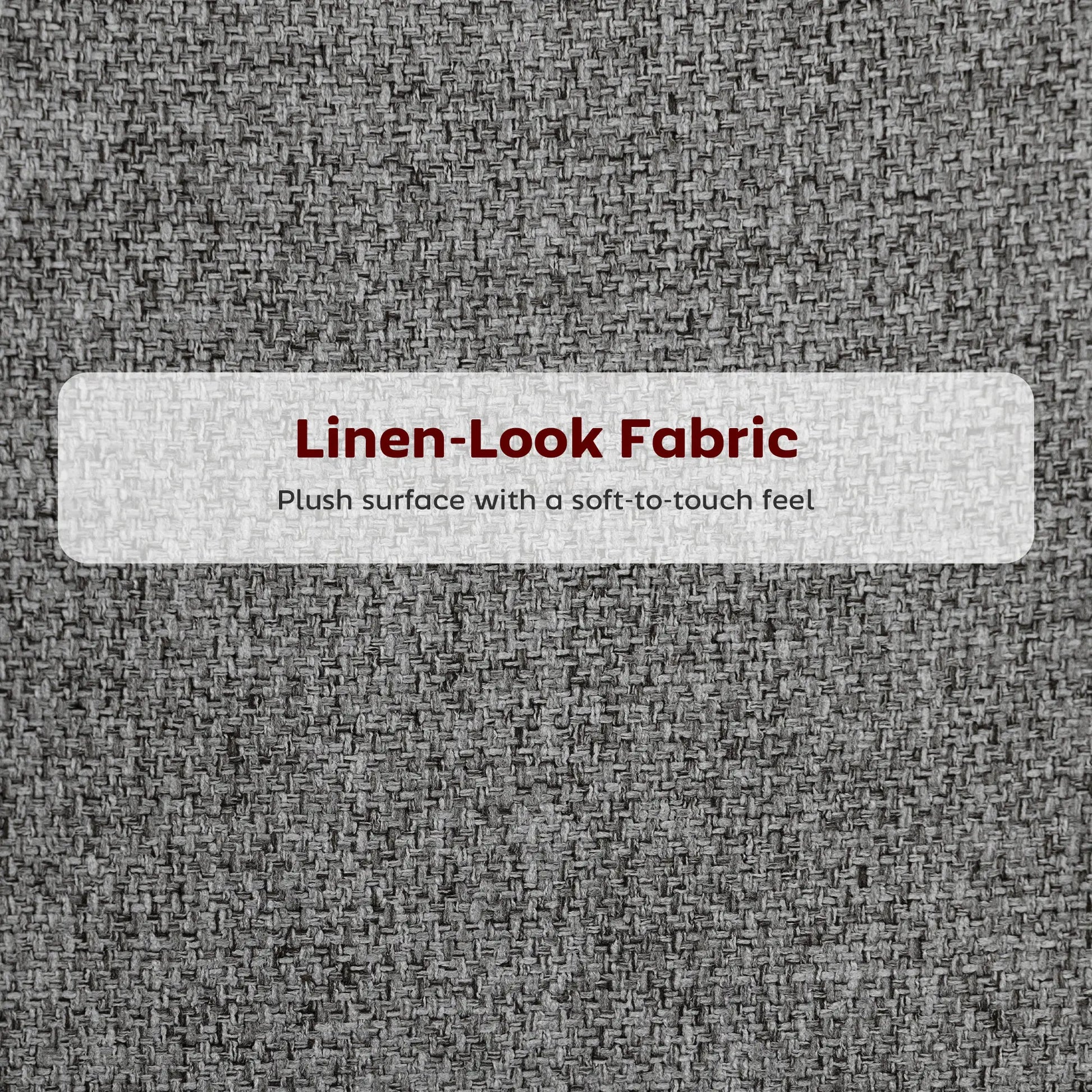 Set of 2 Counter Height Barstools, Upholstered Linen with Backrest, Dark Grey Bar Stools at Gallery Canada