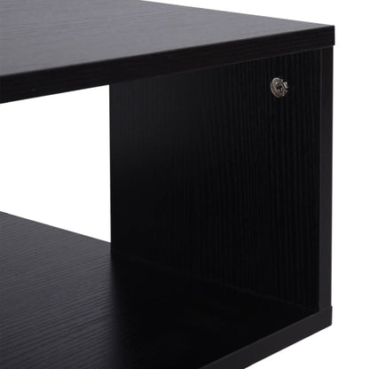 Modern Square 3 Tier Wood Coffee Table, Small Desk, Black Side Tables at Gallery Canada