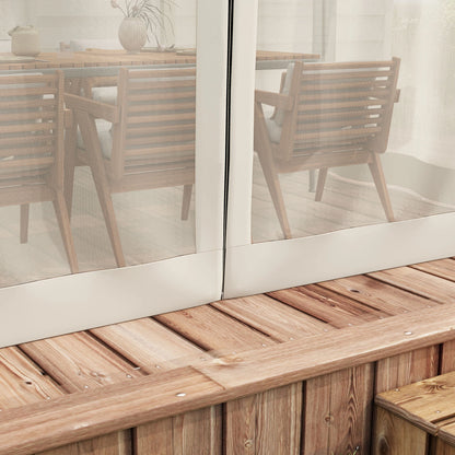 10 x 10 ft Retractable Pergola, Garden Gazebo with Netting, Natural Pergolas at Gallery Canada