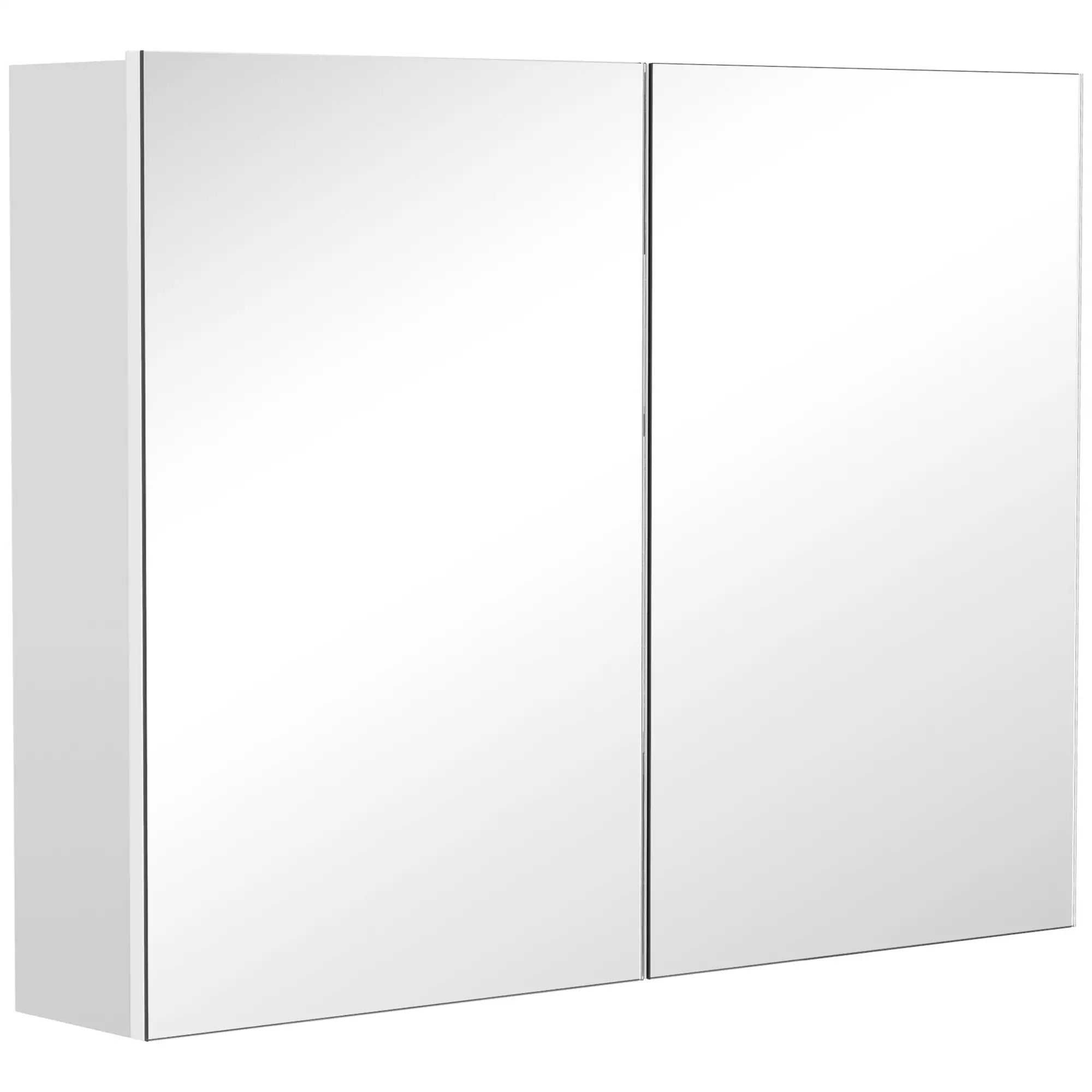 Wall-Mounted Bathroom Mirror Cabinet, Double Doors, Adjustable Shelf, Lilac Mirror Medicine Cabinets Light Lilac at Gallery Canada